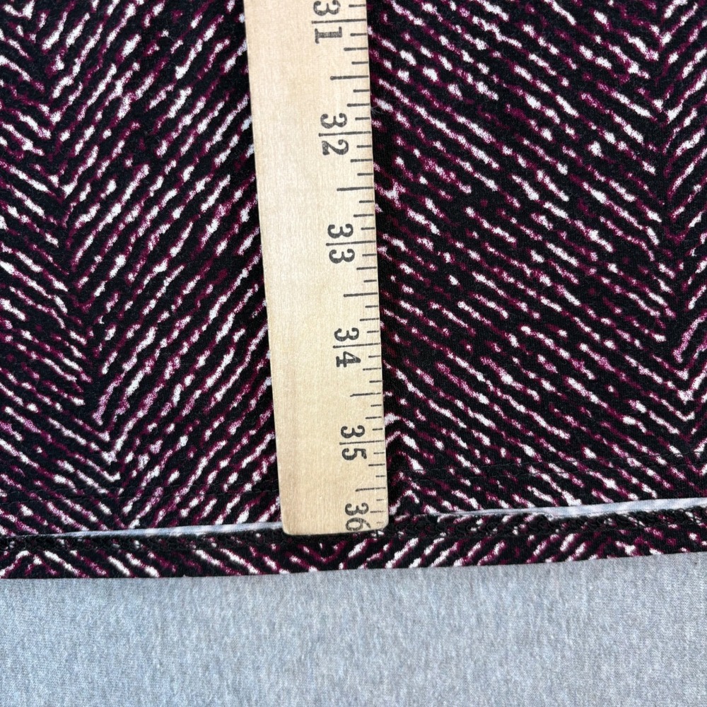 JJill Dress Womens M Tall Purple Stretch Flowy Abstract Long Sleeve Knee Length - Picture 4 of 9